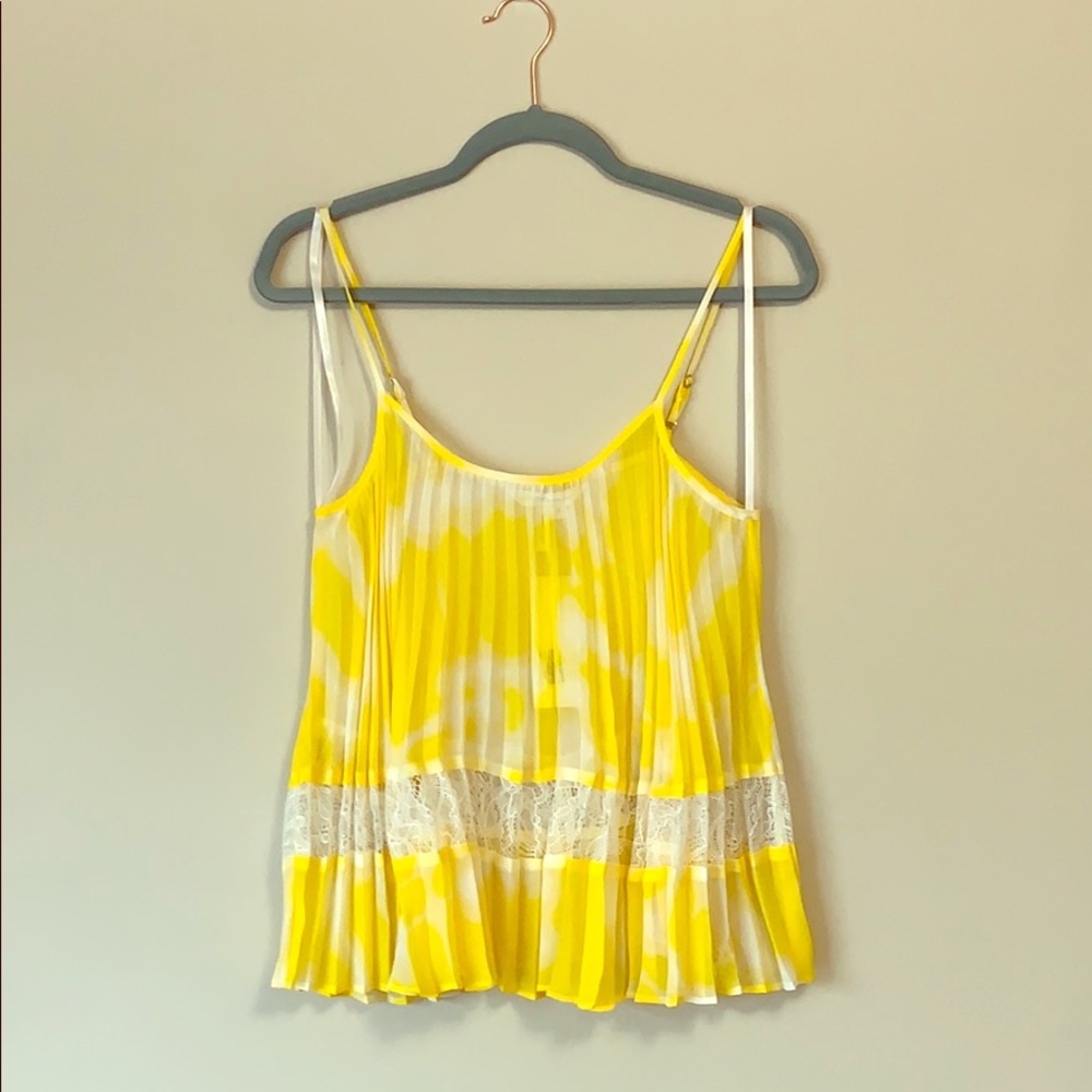 BCBGeneration sheer/lace top